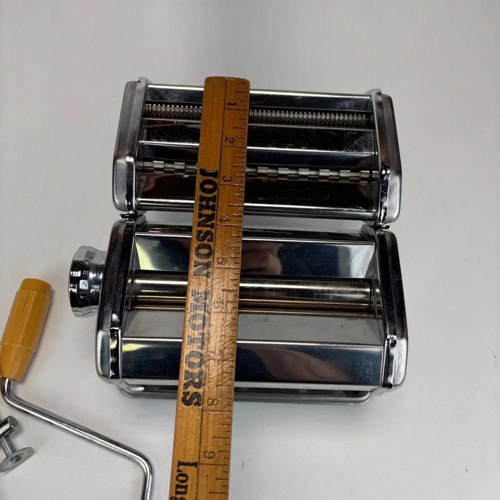 Unbranded Pasta Machine Maker Silver Stainless Steel Manual Roller